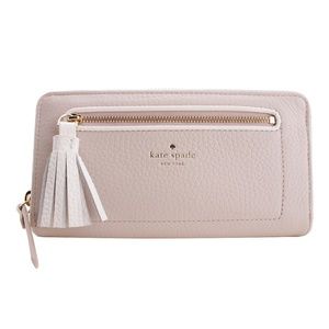 NEW kate spade chester street pink & white wallet